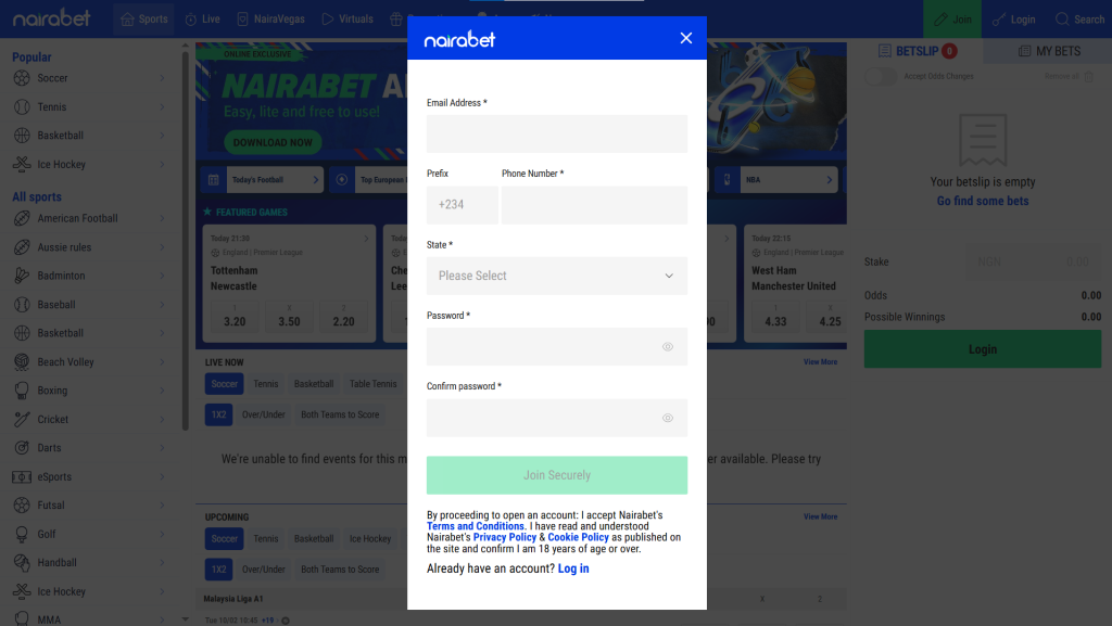 Account Registration Process